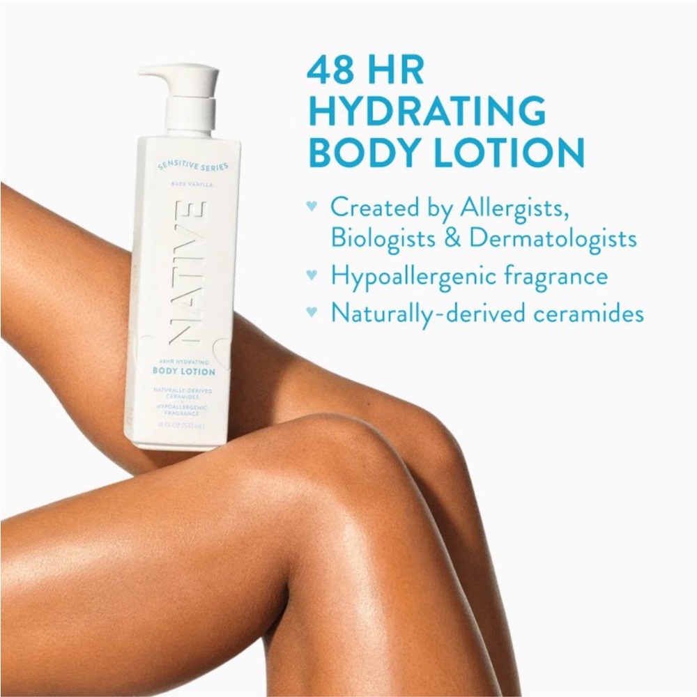 Native Sensitive Series Hydrating Body Lotion - Bare Vanilla - Picture 2 of 13